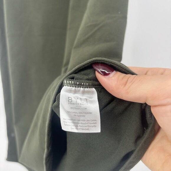 BYLT Premium Basics Drop Cut Tank Top Men Size XL Army Green‎ Lifting Gym - Picture 4 of 8
